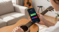 Guitar tuner that uses phone accelerometer